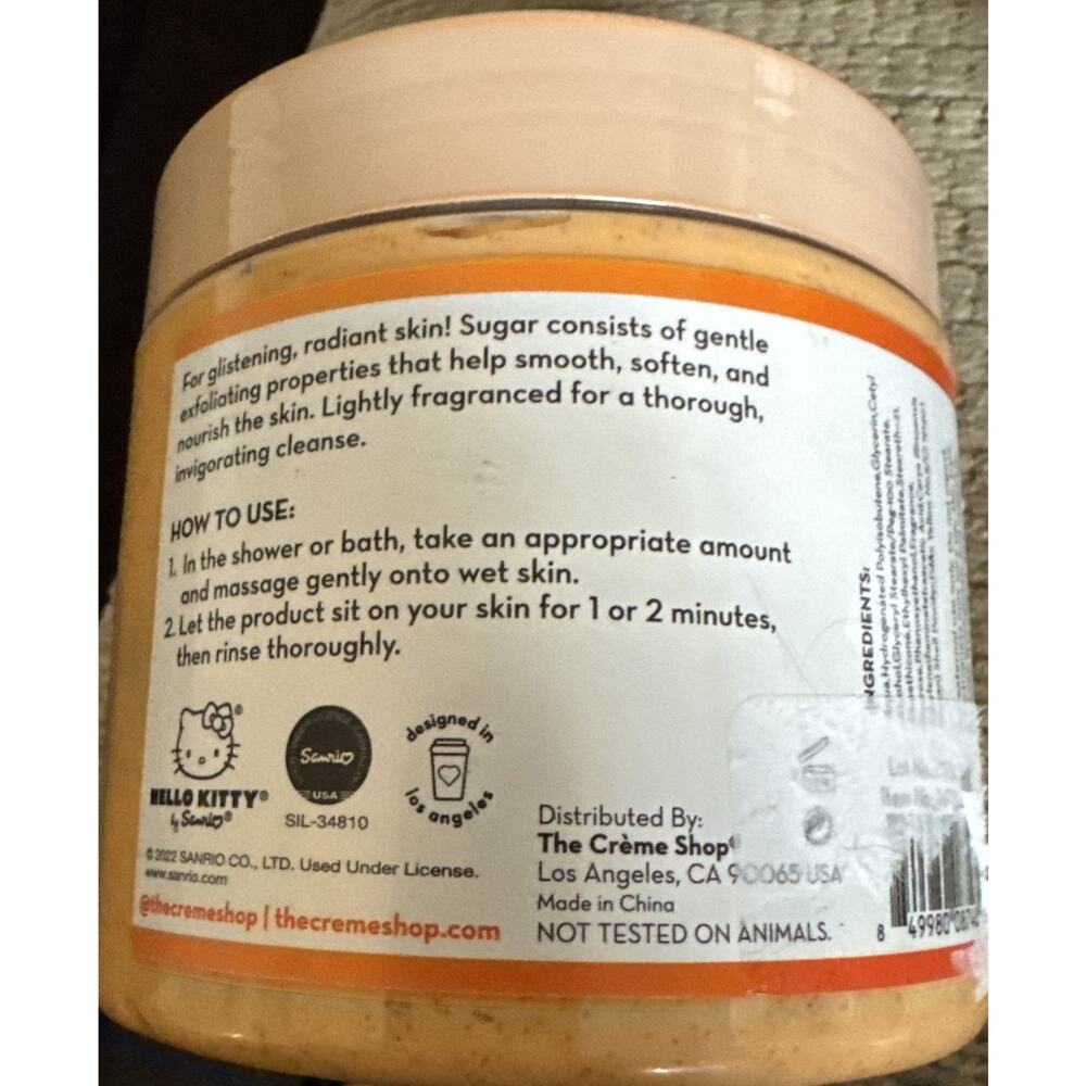 The Creme Shop x Hello Kitty Halloween Caramel Pumpkin Latte Body Scrub 14.1 oz - Picture 3 of 4